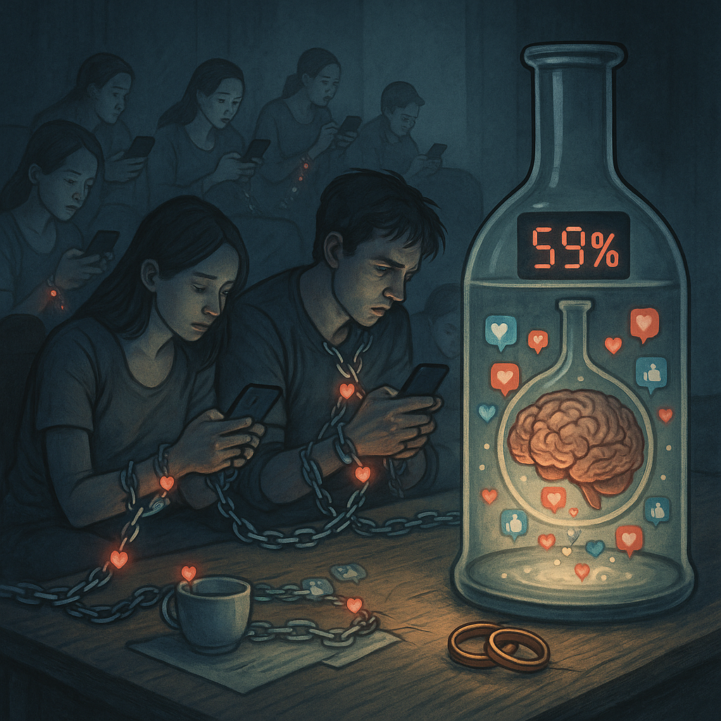 Usuários viciados em redes sociais