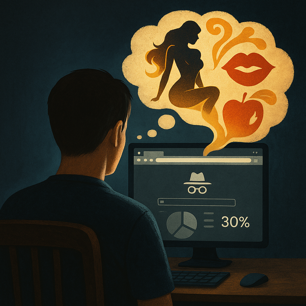 Parte expressiva do tráfego da internet é pornografia